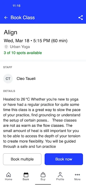 Urban Yoga Central Coast Screenshot 2