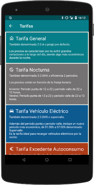 Tarifa Luz Hora Screenshot 2