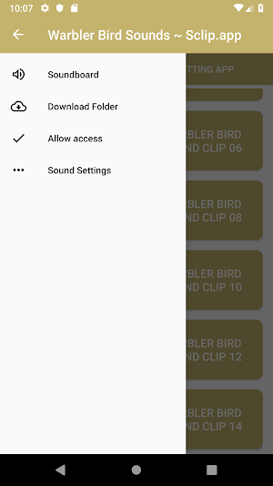 Warbler Bird Sound Collections ~ Sclip.app Screenshot 3