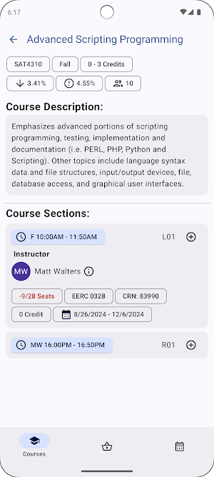 MTU Courses Mobile Screenshot 1