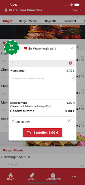 Restaurant Pinocchio Screenshot 2