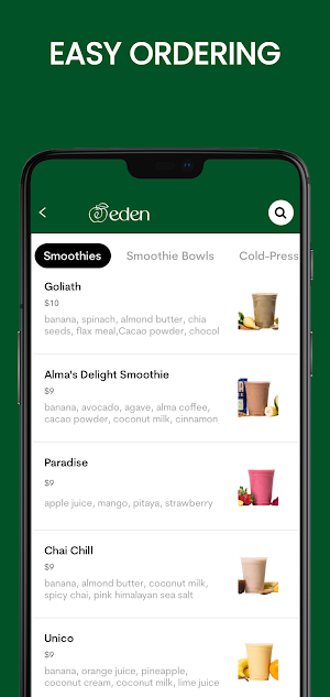 Eden Smoothies Screenshot 3