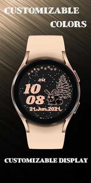 Rose Gold winter bunny snow Screenshot 1