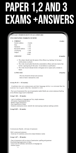 English Form 3 Exams + Answers Screenshot 1