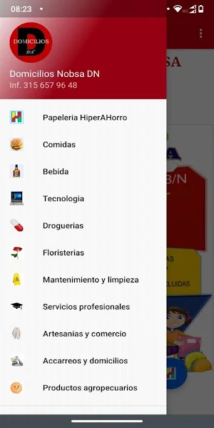 Domicilios NOBSA DN Screenshot 2