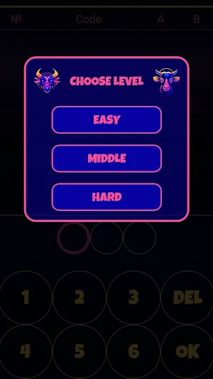 Bulls and Cows: guess the code Screenshot 1