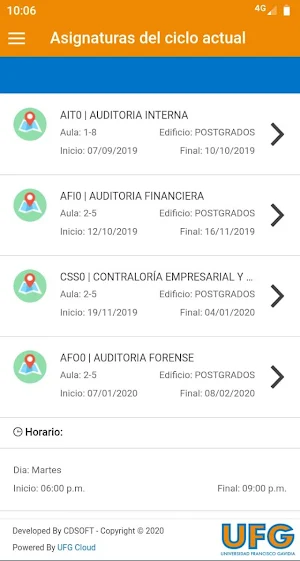 Postgrados UFG Screenshot 1