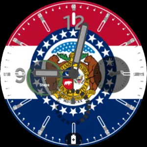 Missouri Flag Watchface Screenshot 3