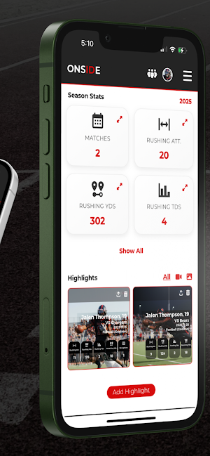 Onside - Athlete Network Screenshot 1
