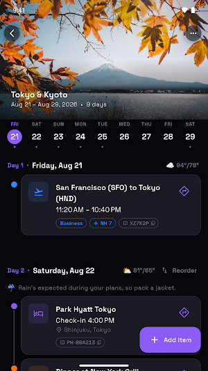Rōute: Trip Itinerary Planner Screenshot 1