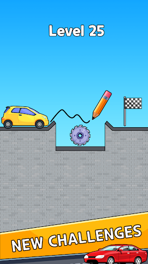 Draw Bridge: Save the Car Screenshot 1