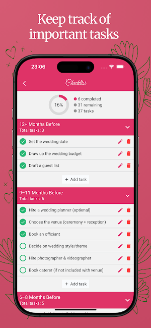 Wedding Plan - App & Website Screenshot 2