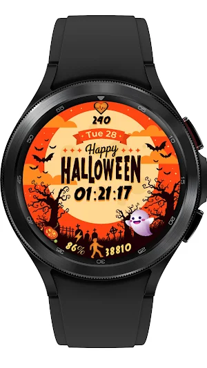Halloween Moon Ghost Digital Screenshot 0