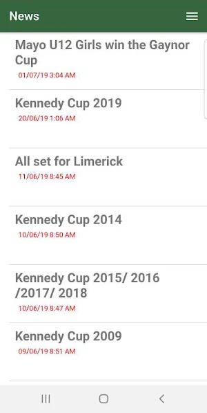 Mayo Youths Football Screenshot 3
