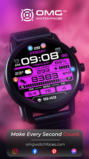 OMG 193 Digital Watch Face Screenshot 3