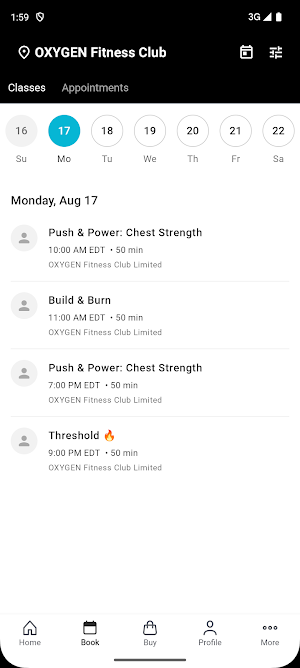 OXYGEN Fitness Club Screenshot 1