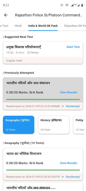 RPSC SI Exam Book Screenshot 3
