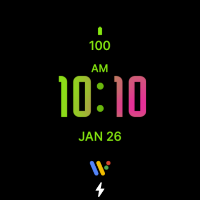 Green Pink Modern Watch Face