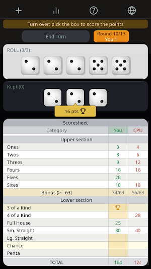 5 Dice - Roll & Score Screenshot 1