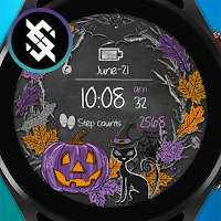 BFF13- Halloween Cat & Pumpkin