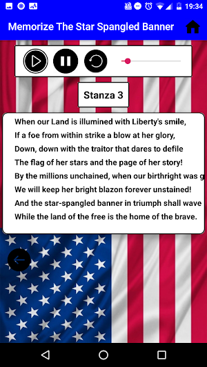National Anthem of USA 4 Verses Learn Listen Screenshot 0