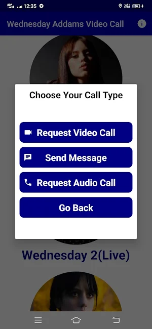 Wednesday Addams Call & Chat Screenshot 1