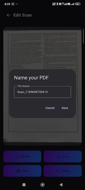 Minimal PDF Scanner Screenshot 2
