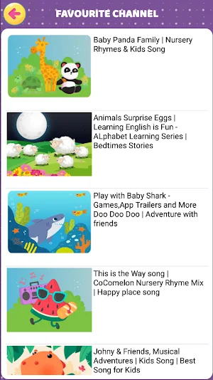 Kids Videos and Songs Screenshot 2