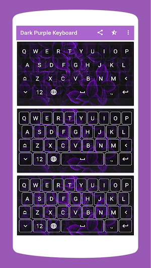 Dark Purple Keyboard Theme Screenshot 0