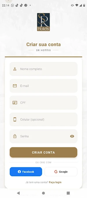 SR Hoteis Screenshot 1