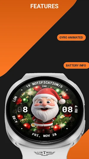Christmas Santa Watch Face 135 Screenshot 2