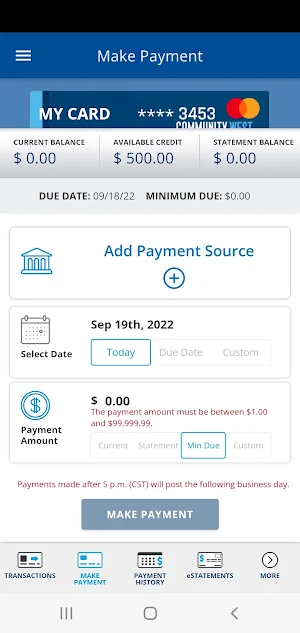 CWCU Cards Screenshot 3