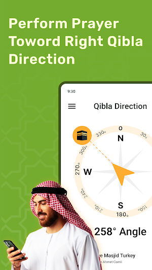 Qibla Direction - Prayer Times Screenshot 0