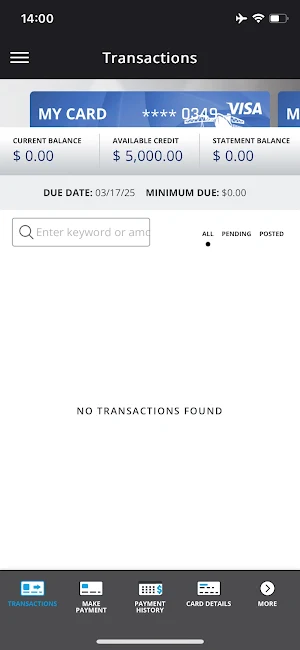 LCLFCU Card Manager Screenshot 2