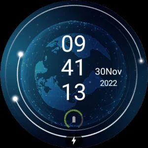 Map world clock WatchFace Screenshot 1
