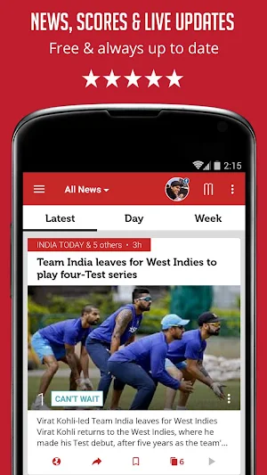 Cricket News and Scores Screenshot 0