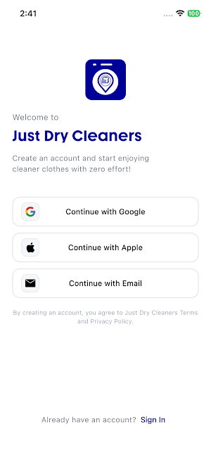 Just Drycleans Screenshot 0