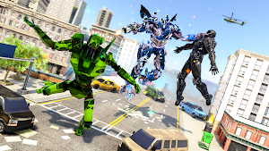 Flying Limo Car Robot: Flying Car Transformation Screenshot 1