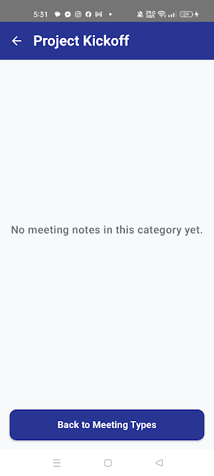 Meeting Notes Log Screenshot 0
