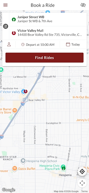 CTS MyRide Screenshot 2
