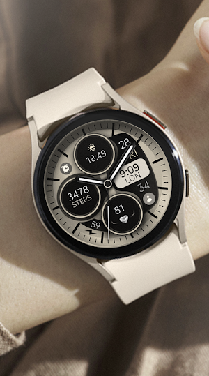Cream - Beige Watch Face Screenshot 1