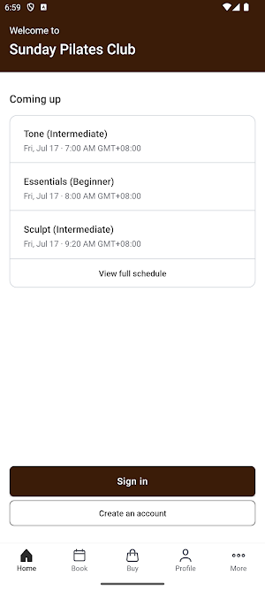 Sunday Pilates Club Screenshot 1