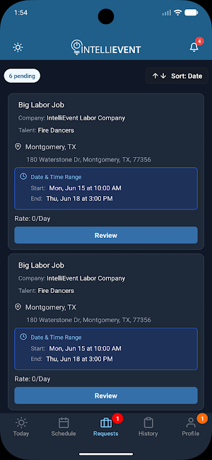 Lightning Labor Portal Screenshot 3