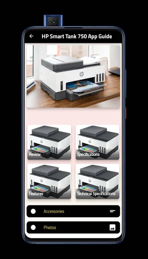 HP Smart Tank 750 App Guide Screenshot 0