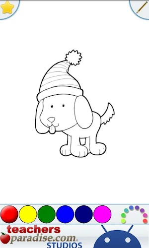 Dogs, Cats & Happy Pets Coloring Book Game Screenshot 2