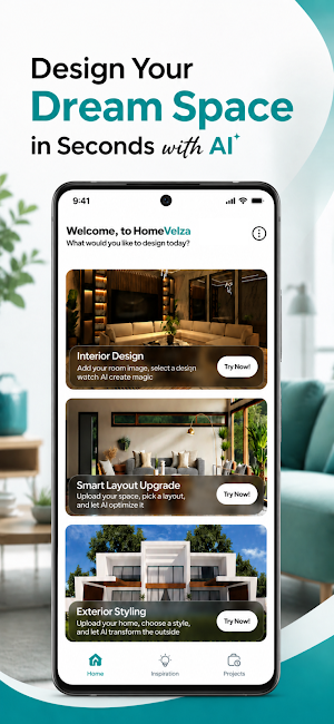 HomeVelza: AI Interior Design Screenshot 0