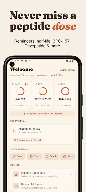 Peptide Tracker Calculator Pro Screenshot 1