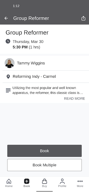 Reforming Indy Pilates Studio Screenshot 2