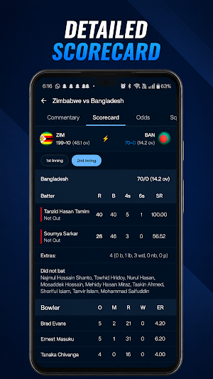 Wikto: Cricket Live Line Score Screenshot 3