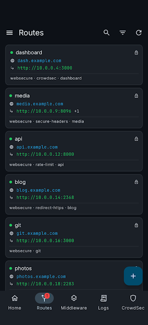 Traefik Manager Screenshot 1
